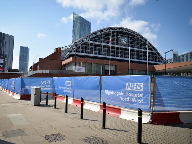 The Manchester Central conference centre is preparing to open for patients