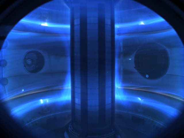 <p>Inside the fusion power reactor at Tokamak Energy in Culham, Oxfordshire</p>