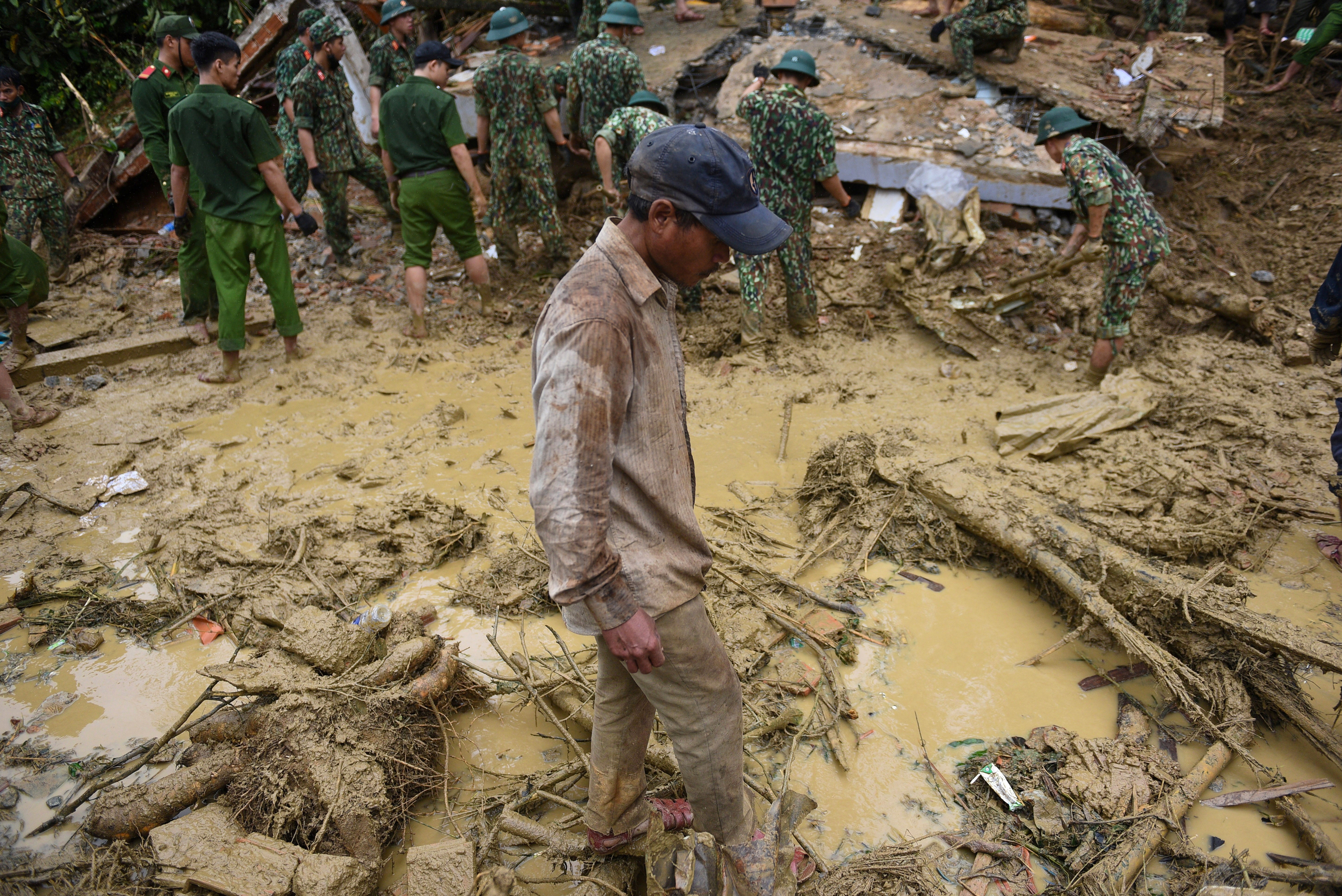 Rescue teams have been deployed to look for dozens of people feared dead in at least seven mudslides