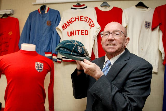 <p>Nobby Stiles suffered dementia due to heading a football, doctors believe</p>