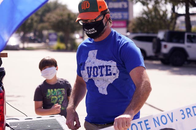 Campaigning for Joe Biden in Plano, Texas