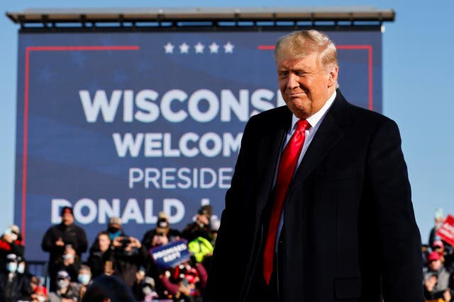 <p>President Trump was on the trail in Green Bay, Wisconsin, on Friday, the second of three planned rallies with four days to go.&nbsp;</p>