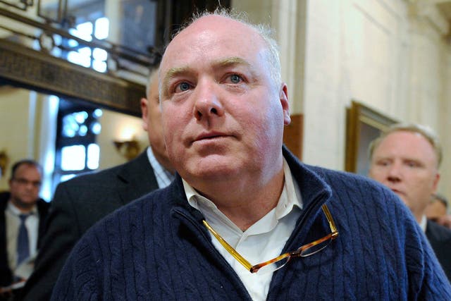 <p>Michael Skakel leaves the state Supreme Court after his hearing in Hartford, Connecticut</p>