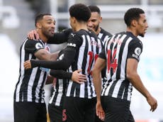 Newcastle survive frantic finish as Wilson double sinks Everton 