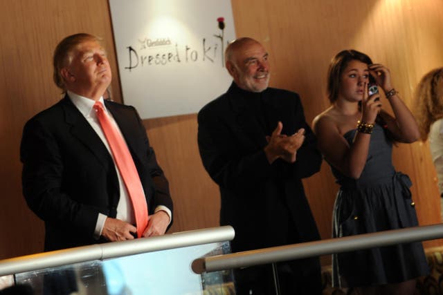 Donald Trump and Sean Connery in April 2010