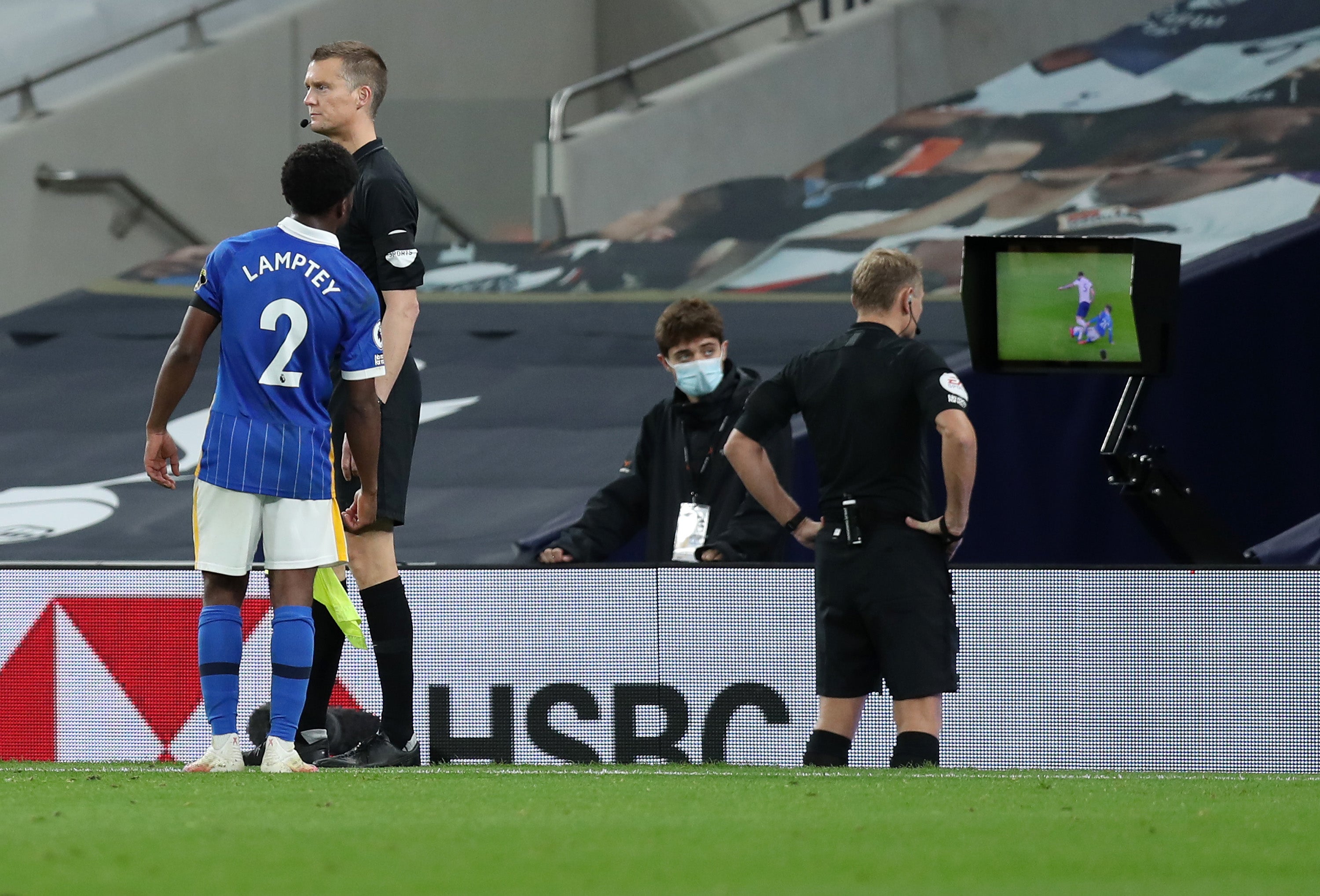 Tariq Lamptey’s equaliser controversially stood after a VAR check