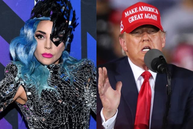 Lady Gaga and Donald Trump