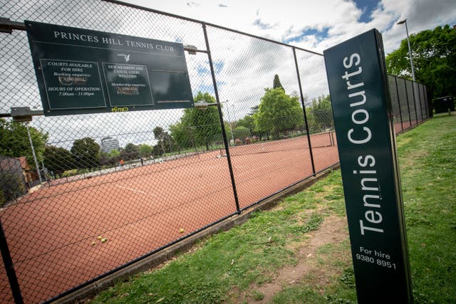 Tennis courts are set to be closed from Thursday during the second lockdown period