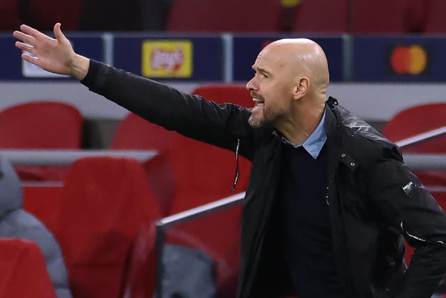 <p>Ajax coach Erik ten Hag will have a limited squad to work with</p>