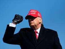 Trump launches attack on Lady Gaga and LeBron for backing Biden