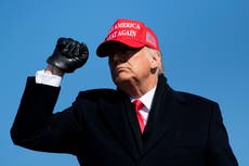 Trump launches attack on Lady Gaga and LeBron for backing Biden