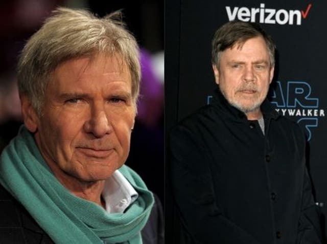 File image: Actors Harrison Ford and Mark Hamill team up with The Lincoln Project for anti-Trump videos