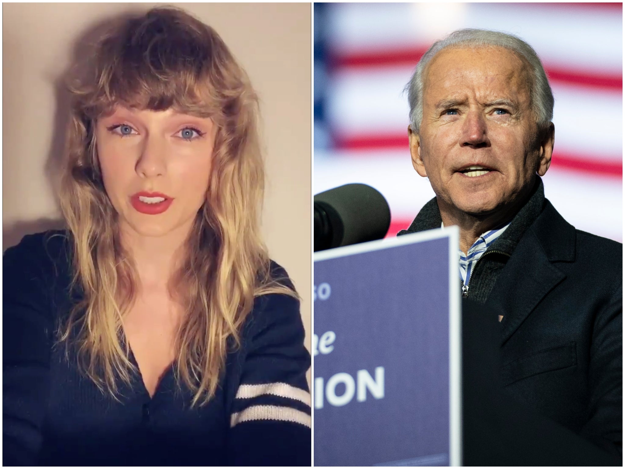 Swift reafirmó su apoyo a Biden el día antes de las elecciones