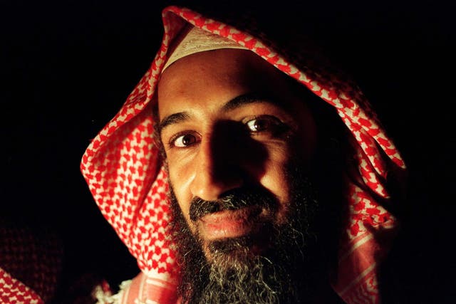 <p>Osama bin Laden, pictured in Afghanistan in 1996</p>