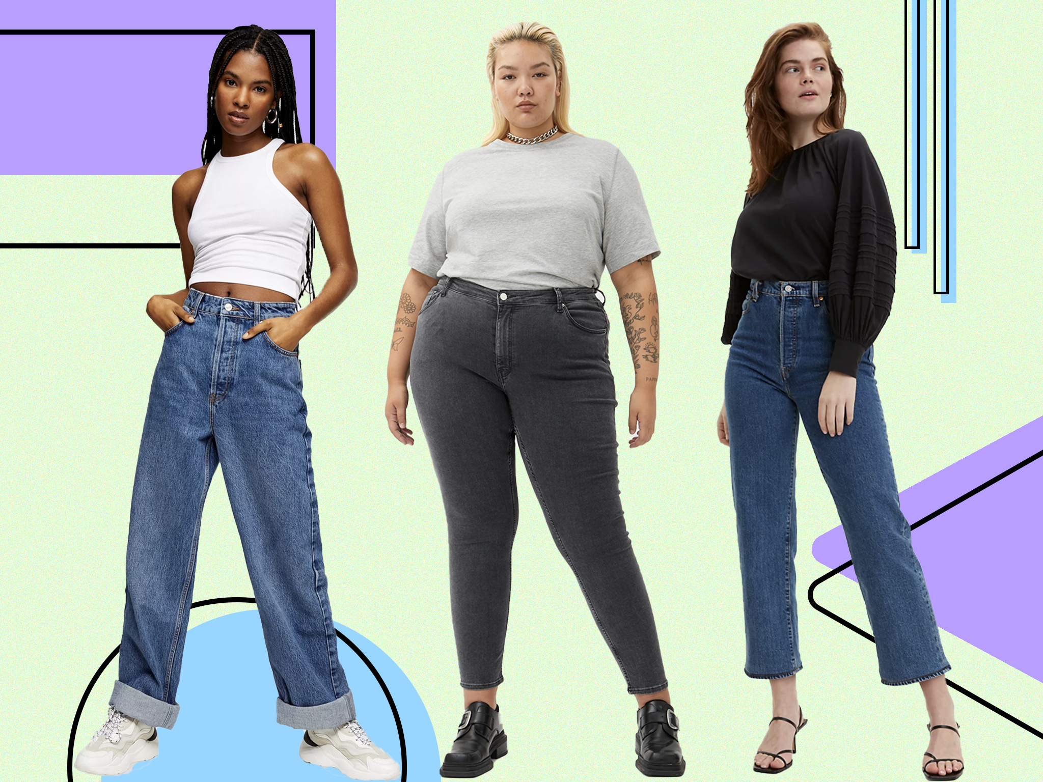 best high waisted jeans for curves uk