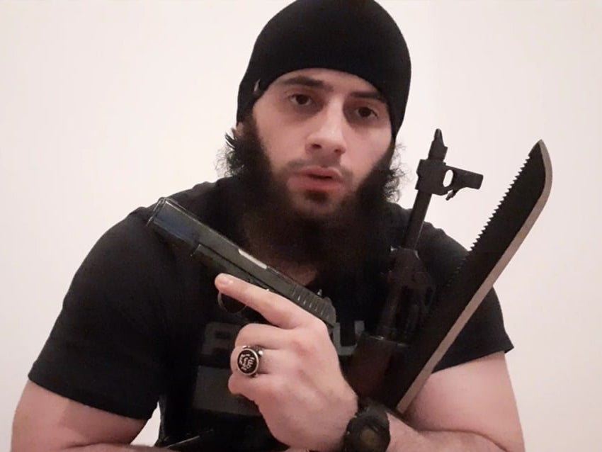 An image of Kujtim Fejzulai shared by Isis as it claimed responsibility for the Vienna attack