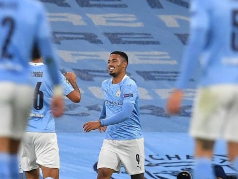 Gabriel Jesus celebrates scoring