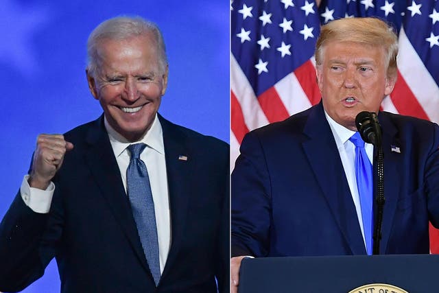 Joe Biden and Donald Trump are in a tight battle to win the 2020 US presidential election