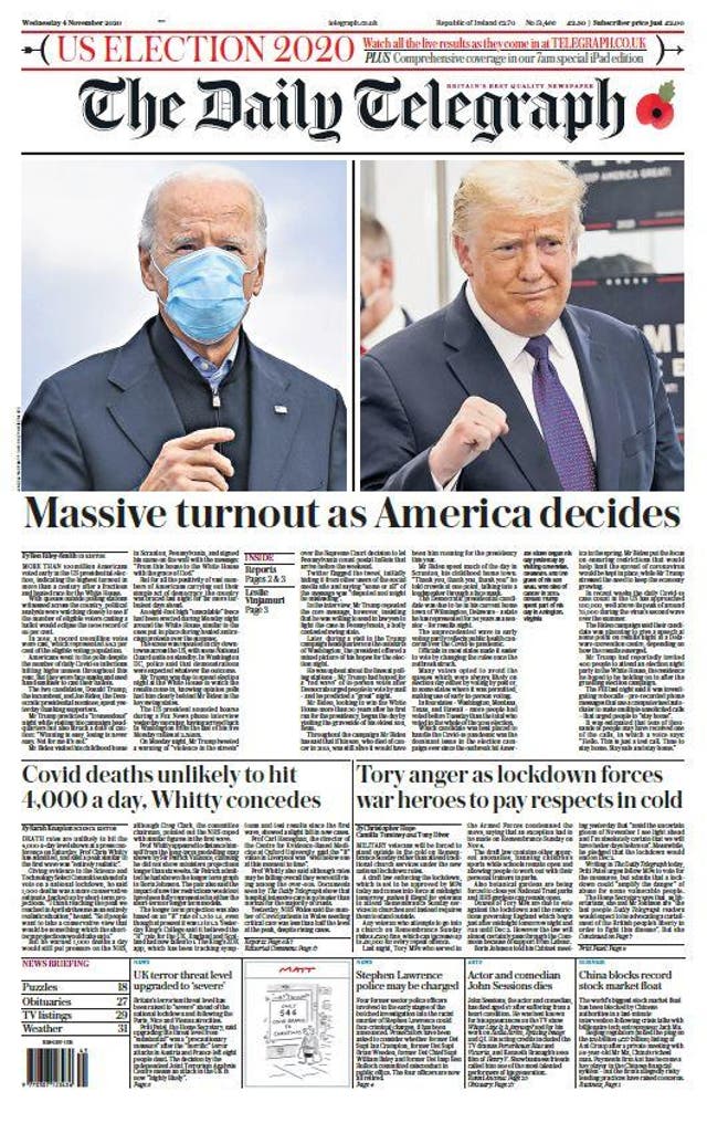 Nation Divided How The World S Newspapers Have Reacted To Us Election The Independent