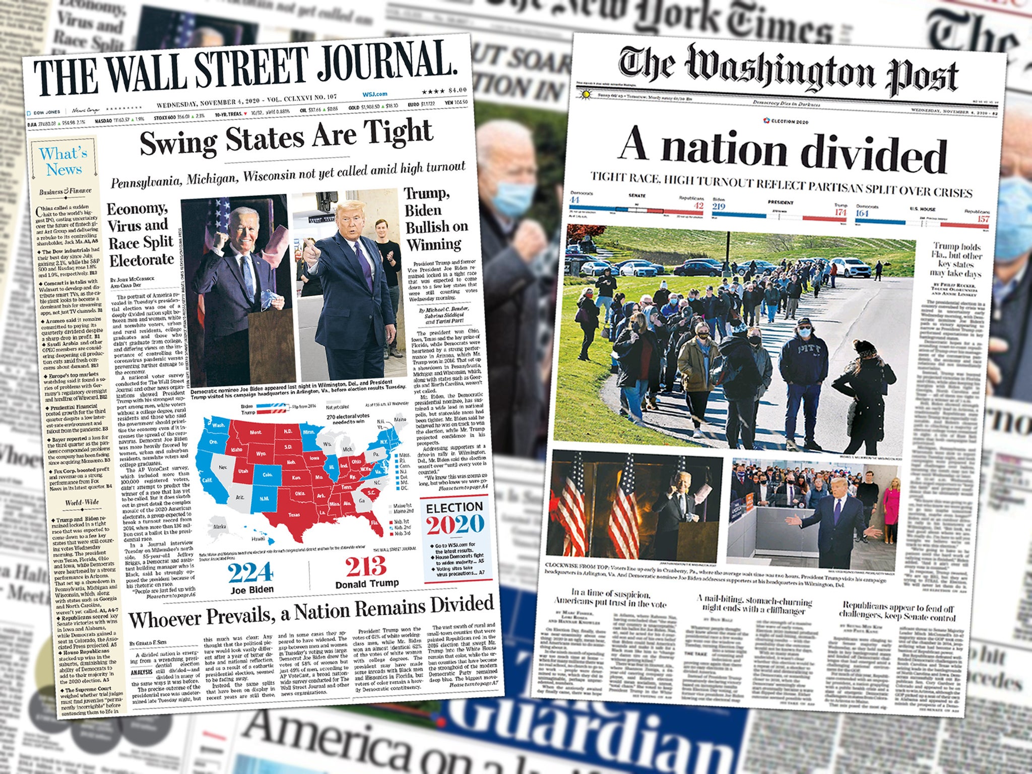 ‘Nation divided’ How the world’s newspapers have reacted to US