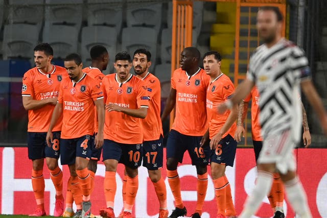 Demba Ba celebrates scoring Istanbul Basaksehir’s goal