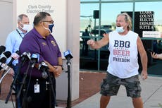 Nevada man storms press brief to accuse Biden of stealing the election