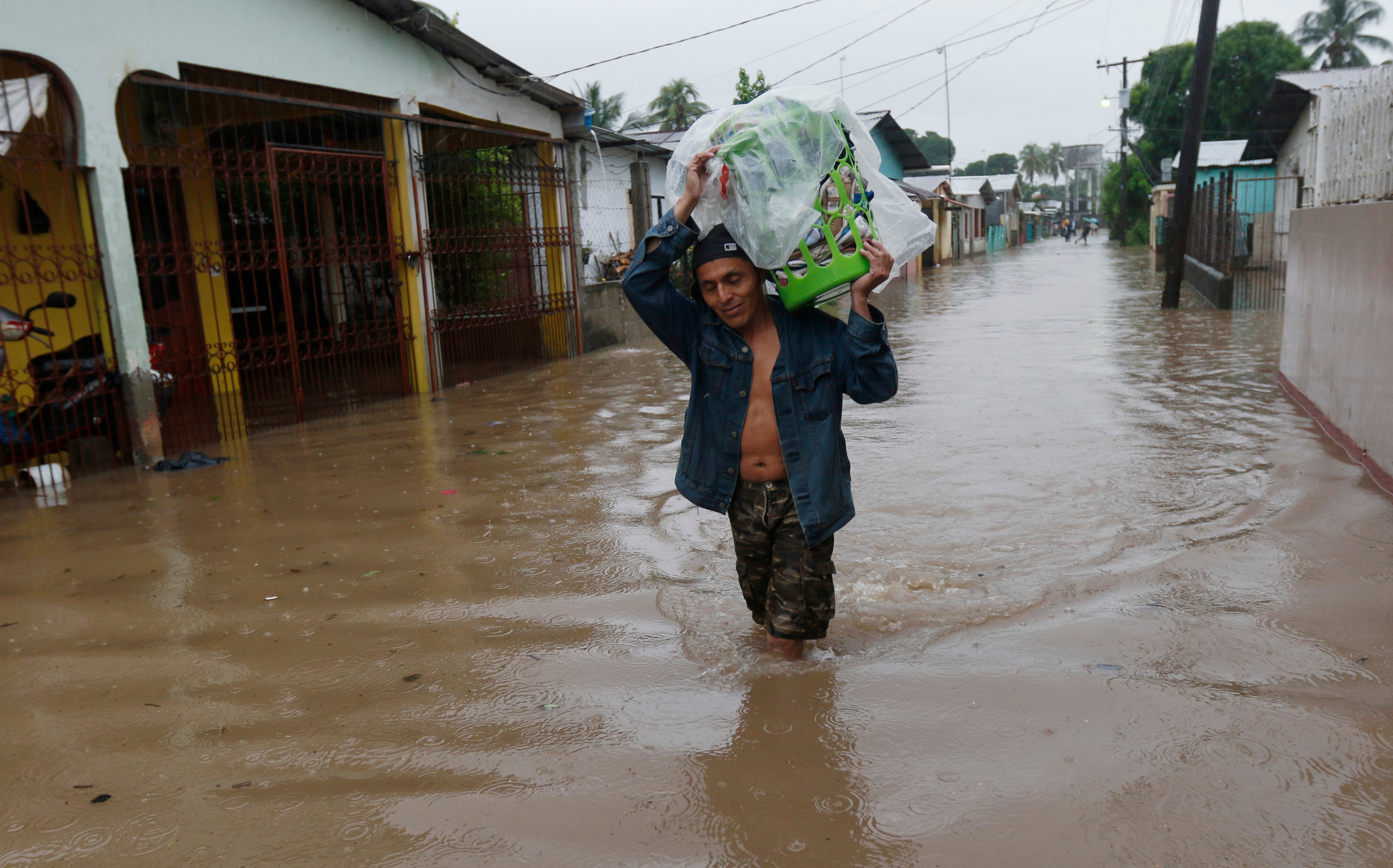 A weakened Eta moves on to Honduras with drenching rains rain Nicaragua