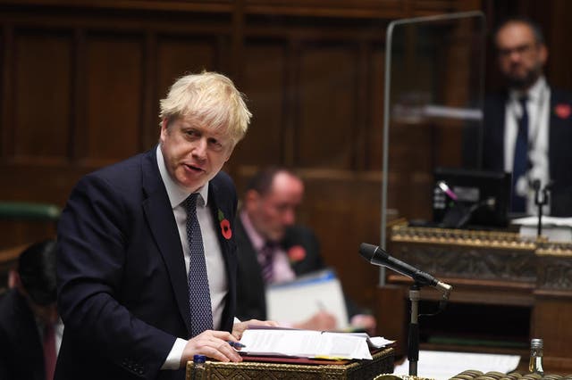 <p>Boris Johnson speaking during Prime Minister’s Questions (PMQs) in the House of Commons</p>
