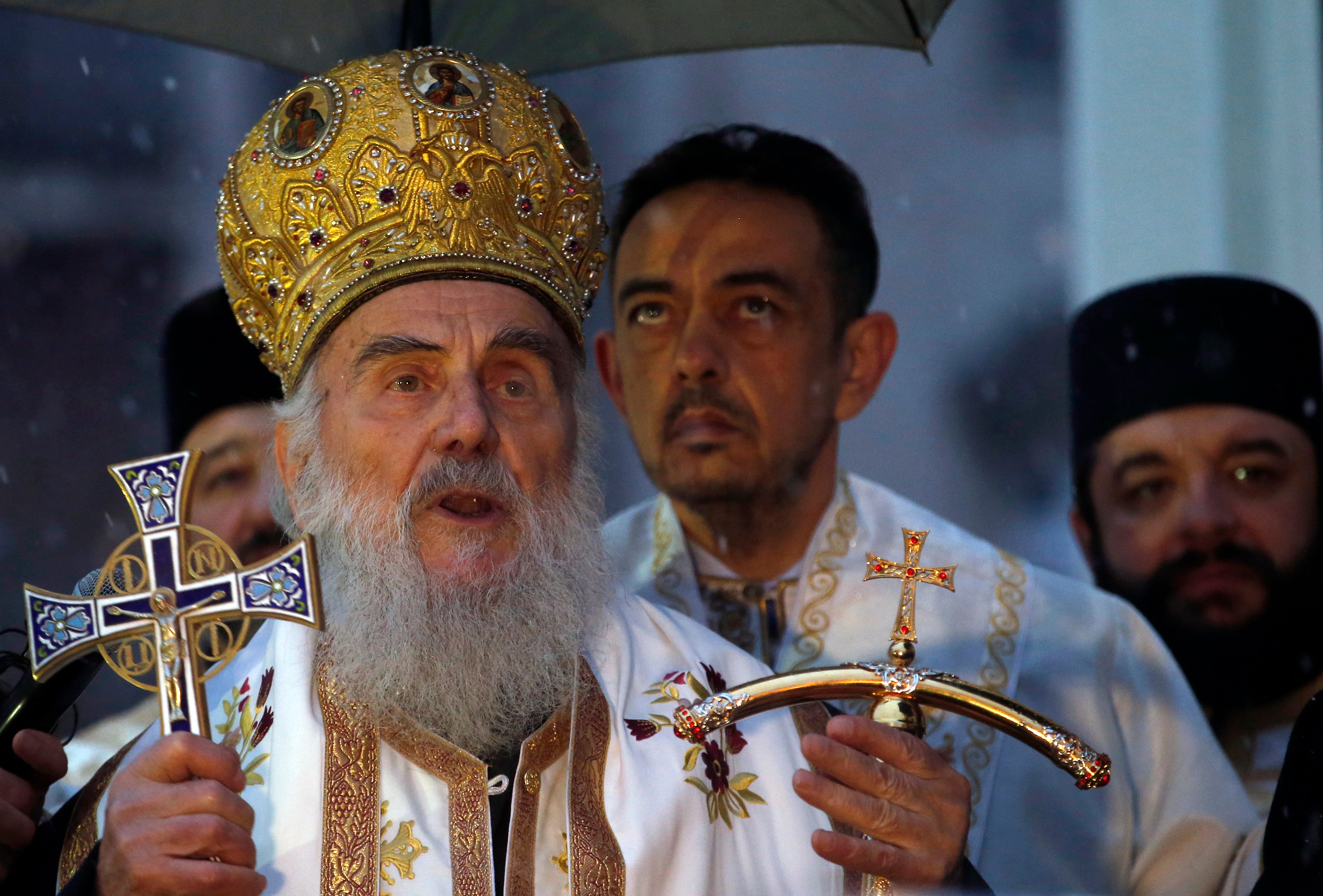 Virus Outbreak Serbia Church