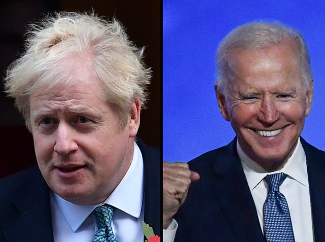 Boris Johnson and Joe Biden