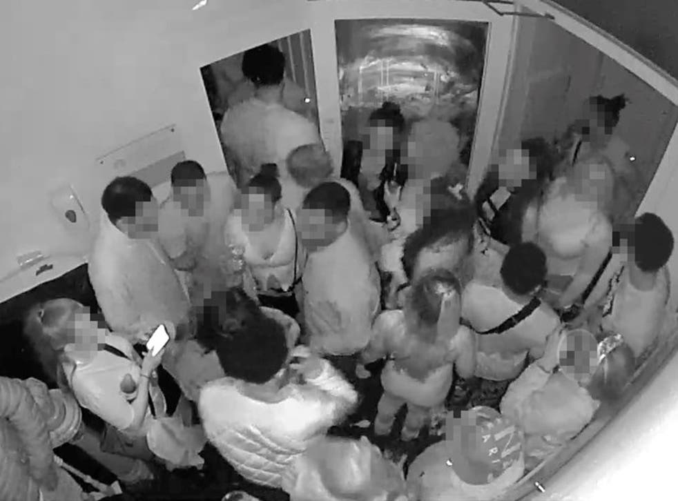 CCTV image of party in Stockport