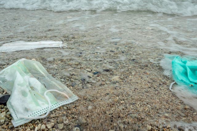 Face masks and gloves have been found on a third of British beaches