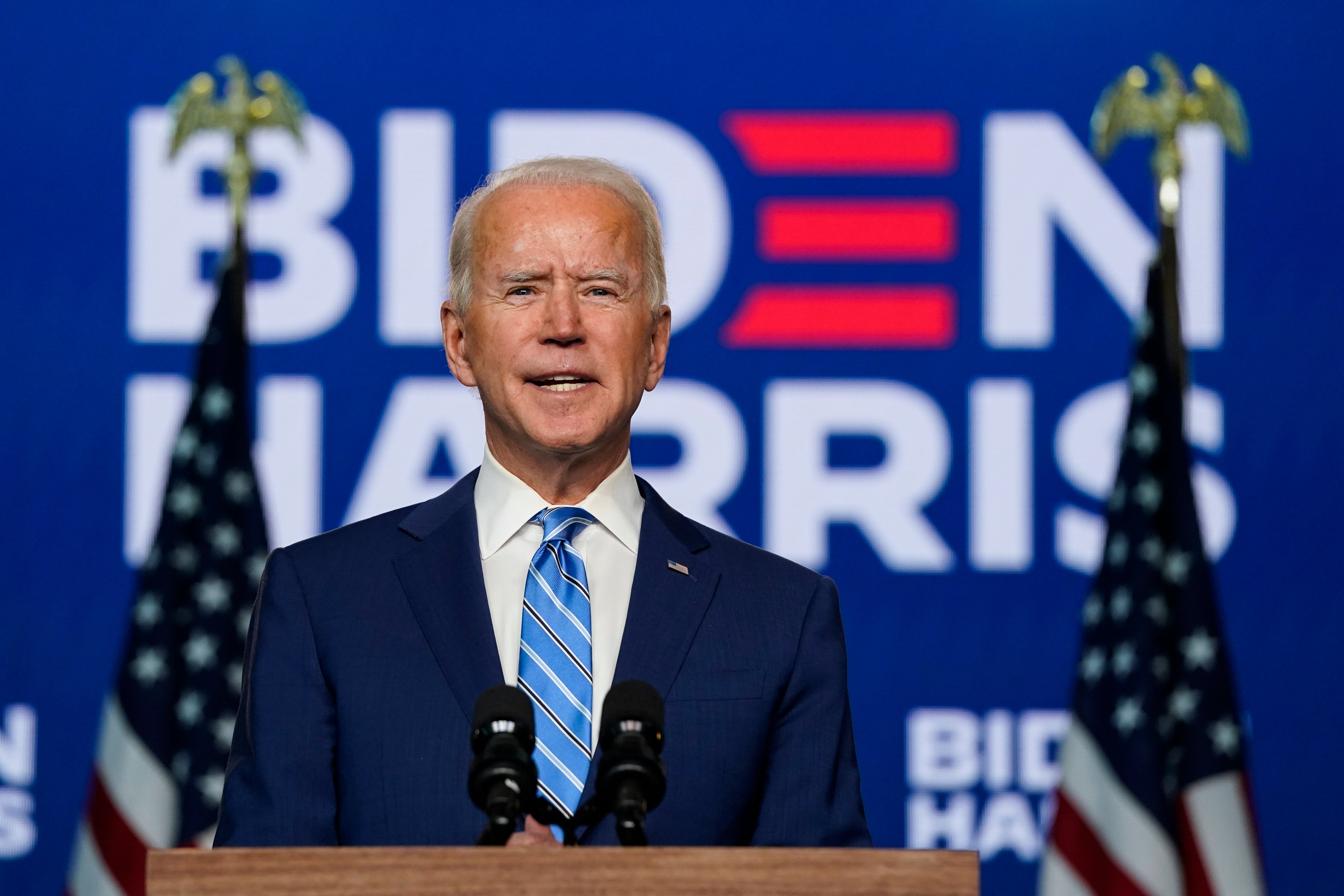 Joe Biden has called on Americans to put the ‘harsh rhetoric’ of the campaign behind them