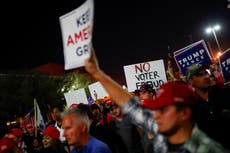 Trump supporters chant conflicting statements in Michigan and Arizona