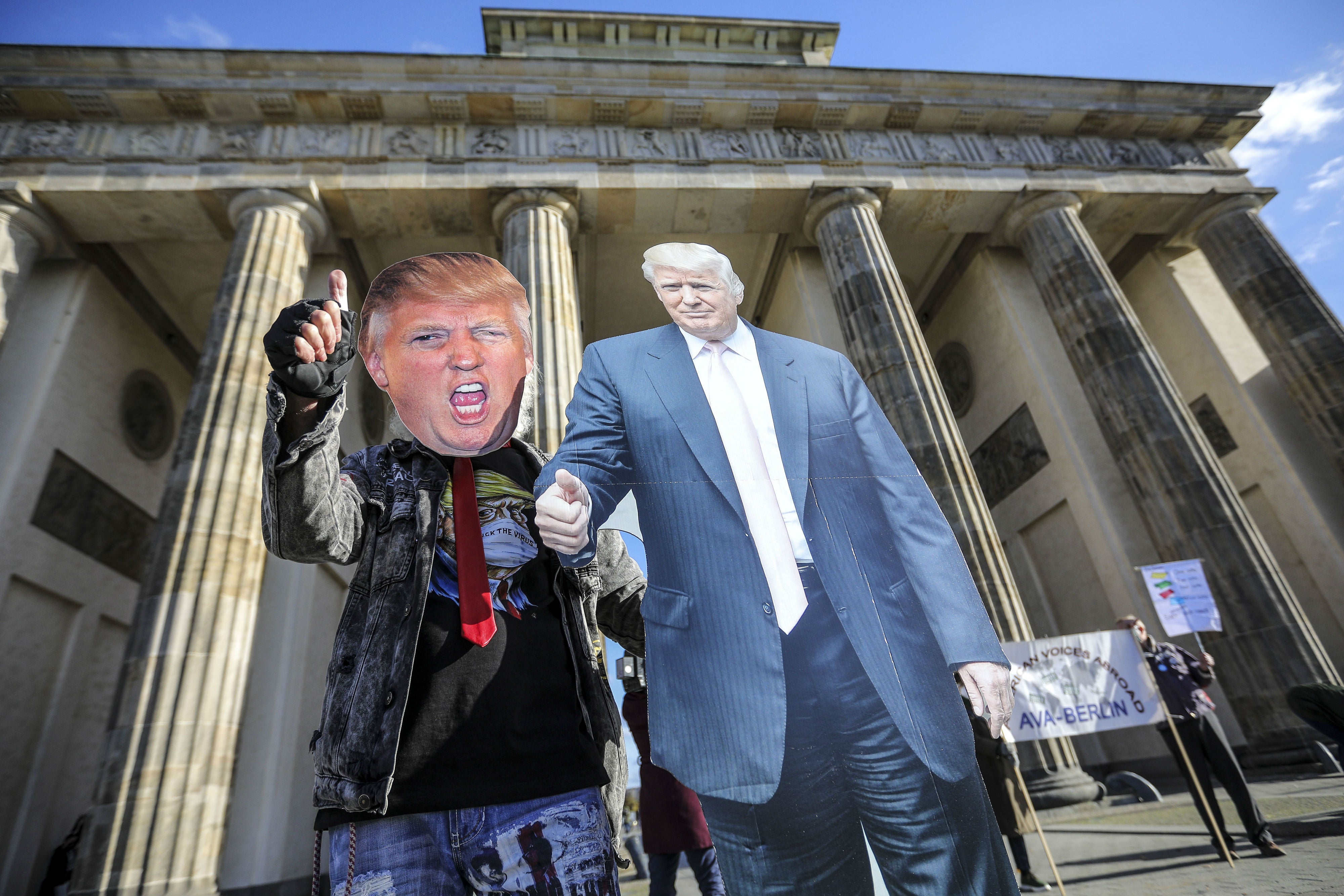 Protesters around the world have condemned president’s decision to ask courts to halt the count