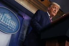 Trump blames conspiracies as he refuses to accept expected results