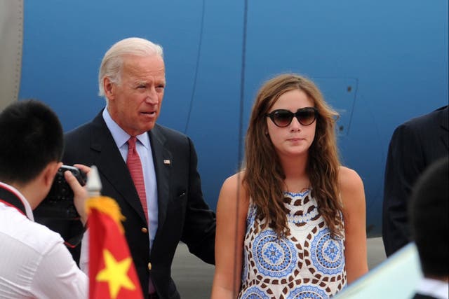 <p>File Image: Naomi Biden accompanying her grandfather Joe Biden during an official visit to China</p>