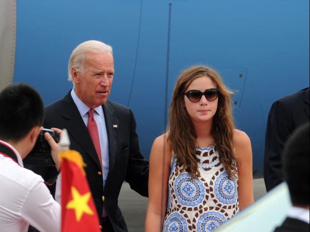 <p>File Image: Naomi Biden accompanying her grandfather Joe Biden during an official visit to China</p>