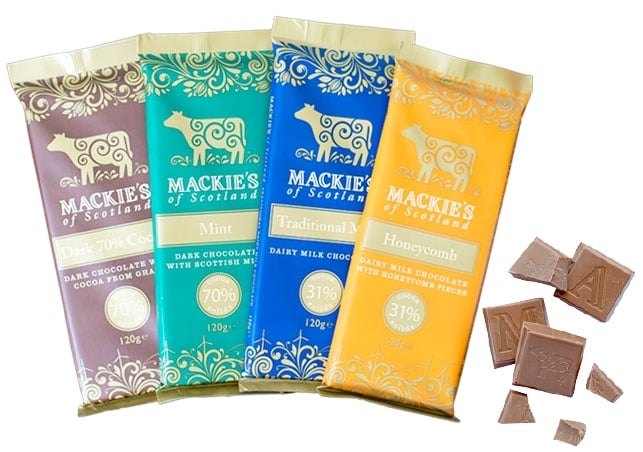A selection of chocolate by Mackie’s of Scotland