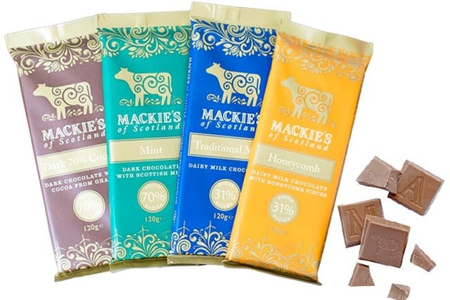 A selection of chocolate by Mackie’s of Scotland