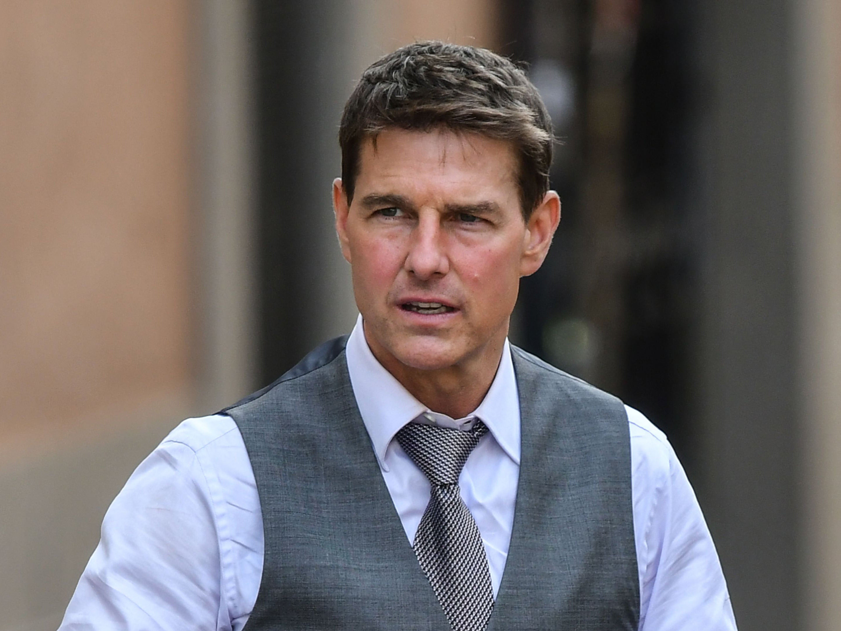Cruise on the set of Mission: Impossible 7