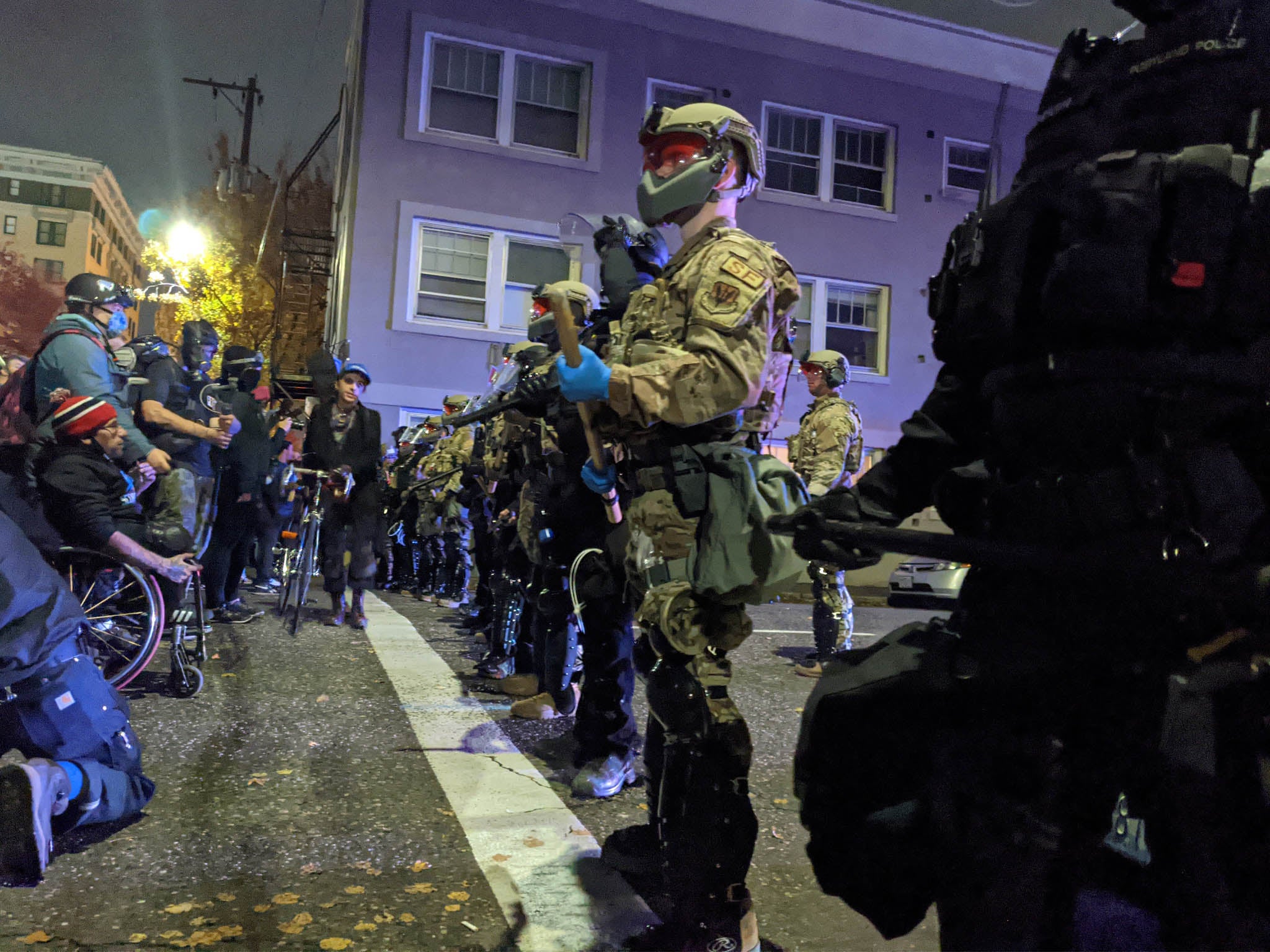 The National Guard were first deployed to quell protests in the city on Wednesday