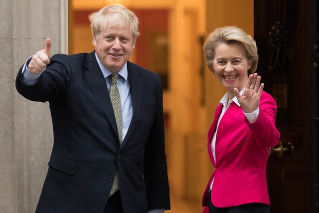 Boris Johnson and European Commission president Ursula von der Leyen