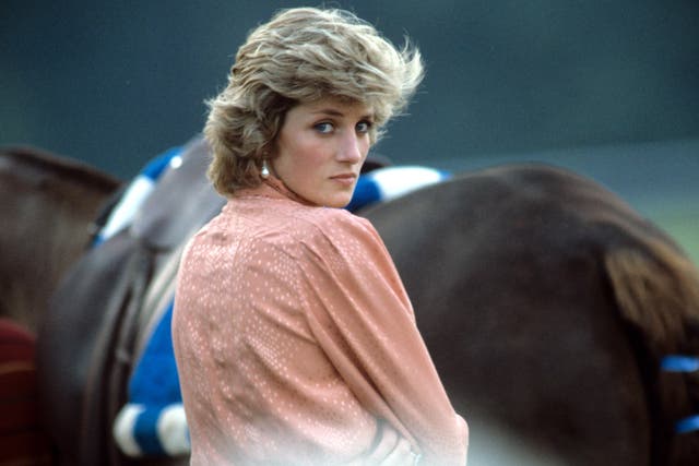 Princess Diana at a polo match in 1985