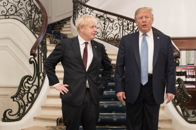 Boris Johnson meets Donald Trump at the G7 summit in Biarritz in 2019