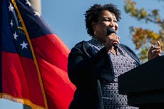 Stacey Abrams garners praise from Democrats for mobilising voters 