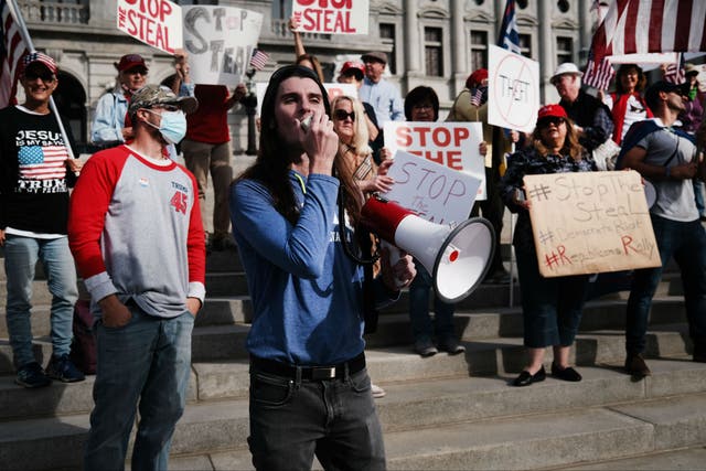 Mr Trump’s supporters have demonstrated at many counting sites