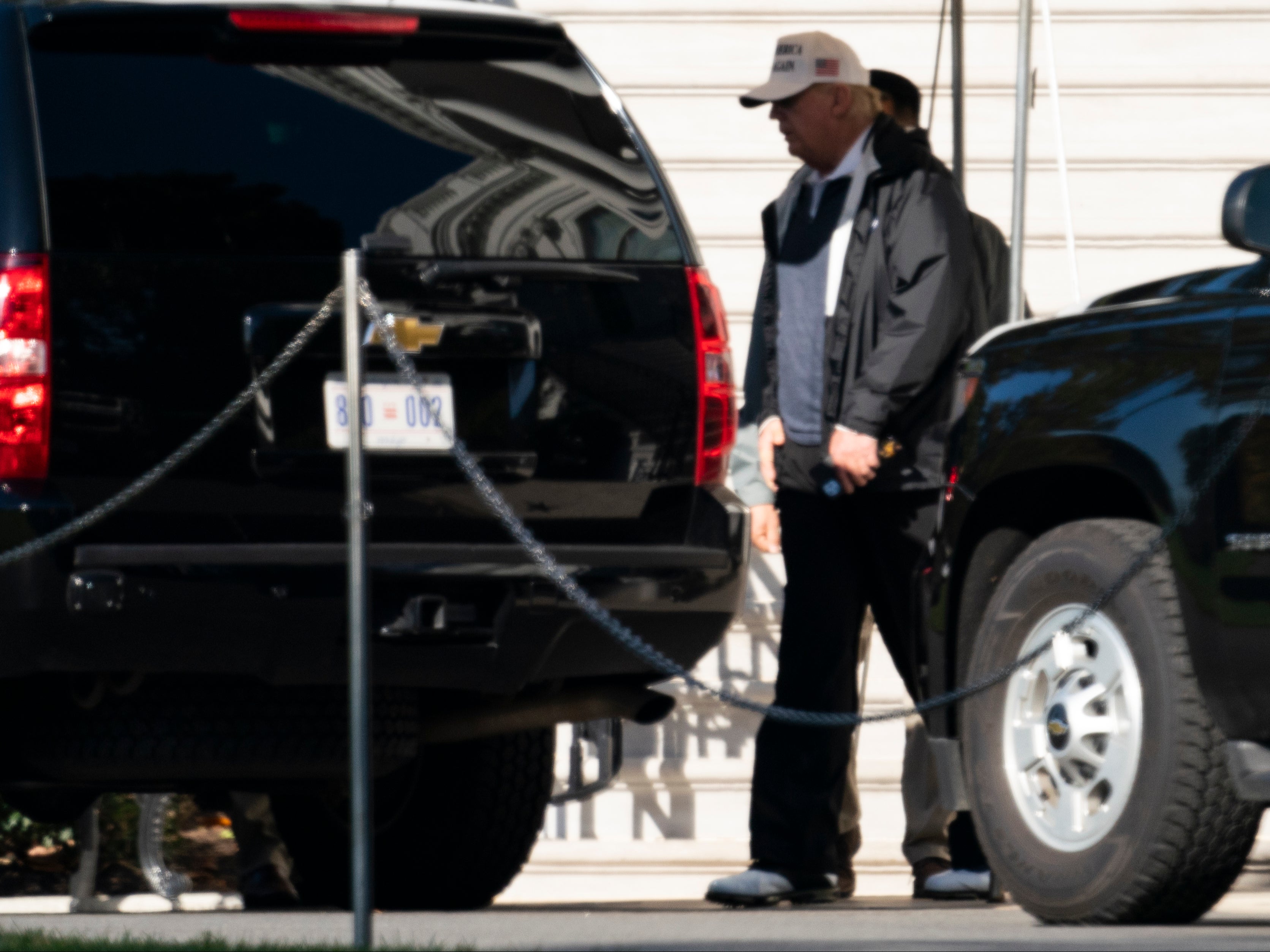 Trump heads out to golf as Biden set to take presidency - follow live