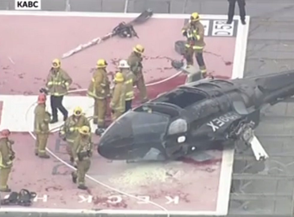 Helicopter carrying heart for transplant crash lands on LA ...