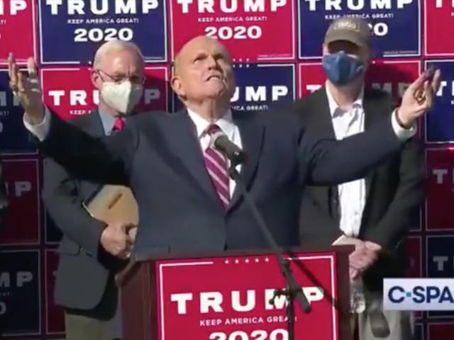 Rudy Giuliani on hearing that Joe Biden had won the 2020 presidential election on Saturday